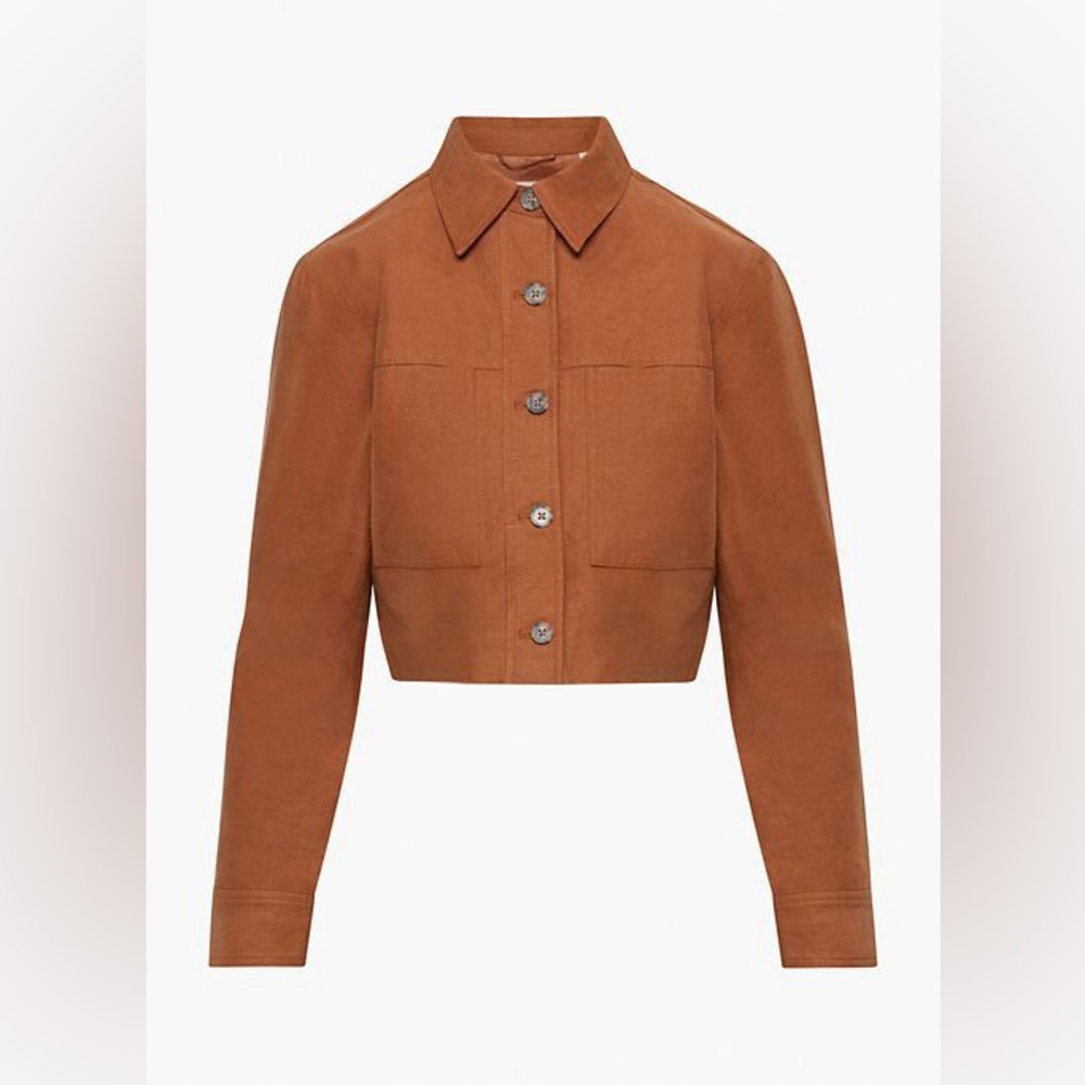 Aritzia Little Cropped Linen Jacket